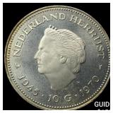 1970 Netherlands Silver 10 Gulden Proof Like