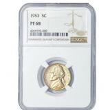 1953 Jefferson Nickel NGC PF68