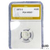 1873-S Seated Liberty Half Dime PGA MS63