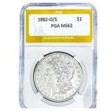 1882-O/S Morgan Silver Dollar PGA MS62