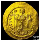 Byzantine Maurice Tiberius 578-602 Gold Solidus