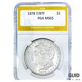 1878 7/8TF Morgan Silver Dollar PGA MS65