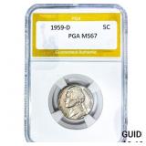 1959-D Jefferson Nickel PGA MS67