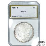 1887-S Morgan Silver Dollar PCI MS63