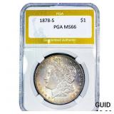 1878-S Morgan Silver Dollar PGA MS66