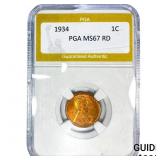 1934 Wheat Cent PGA MS67 RD