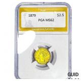 1879 $2.50 Gold Quarter Eagle PGA MS62