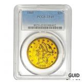 1860 $20 Gold Double Eagle PCGS XF45