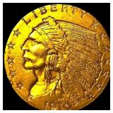 1910 Indian Head $2.50 Gold Quarter Eagle CHOICE A