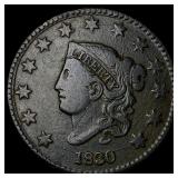 1830 Coronet Head Large Cent CLOSELY UNCIRCULATED