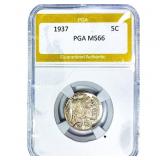 1937 Buffalo Nickel PGA MS66