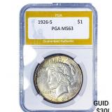 1926-S Silver Peace Dollar PGA MS63