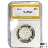 1916 Barber Quarter PGA MS65