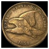 1858 Copper-Nickel Flying Eagle Cent NEARLY UNCIRC