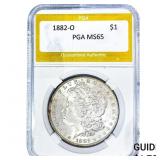 1882-O Morgan Silver Dollar PGA MS65