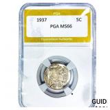 1937 Buffalo Nickel PGA MS66
