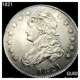 1821 Capped Bust Quarter CHOICE AU