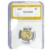 1937 Buffalo Nickel PGA MS65