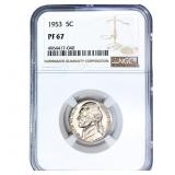 1953 Jefferson Nickel NGC PF67