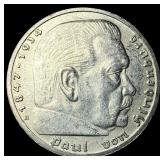 1939B Germany Silver 5 Reichsmark