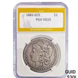 1882-O/S Morgan Silver Dollar PGA VG10