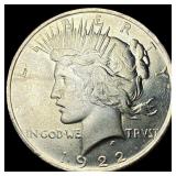 1922 Silver Peace Dollar GEM BU