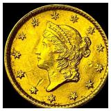 1854 $1 Gold Dollar Type 1 CLOSELY UNCIRCULATED