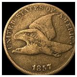1857 Flying Eagle Cent NEARLY UNCIRCULATED
