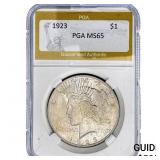 1923 Silver Peace Dollar PGA MS65