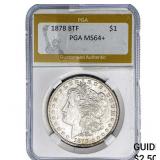 1878 8TF Morgan Silver Dollar PGA MS64+