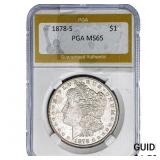 1878-S Morgan Silver Dollar PGA MS65