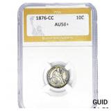 1876-CC Seated Liberty Dime PGA AU58+