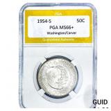 1954-S Washington Carver Half Dollar PGA MS66+