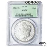 1882-S Morgan Silver Dollar PCGS MS64