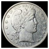 1904-O Silver Half Dollar (Barber) HIGH GRADE
