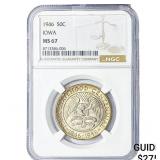 1946 Iowa Half Dollar NGC MS67