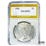 1926 Silver Peace Dollar PGA MS63