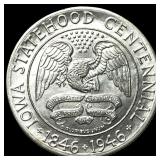 1946 Silver Iowa Centennial Half Dollar GEM BU
