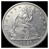 1858-S Silver Half Dollar CHOICE AU