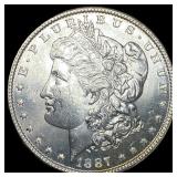 1887 Silver Morgan Dollar GEM BU