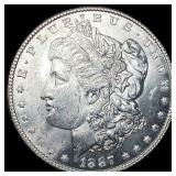 1887 Morgan Silver Dollar GEM BU