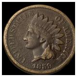 1859 Copper-Nickel Indian Head Cent NEARLY UNCIRCU