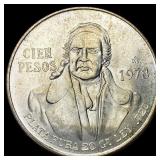 1978 Mo Silver 100 Pesos Mexico UNCIRCULATED