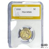 1918 Buffalo Nickel PGA MS66
