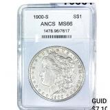 1900-S Morgan Silver Dollar ANCS MS66