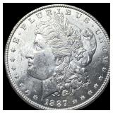 1887 Silver Morgan Dollar GEM BU