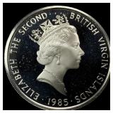 1985 British Virgin Isl. Silver 20 Dollars Proof