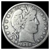 1908-D Silver Barber Half Dollar NEARLY UNCIRCULAT