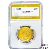 1880 $10 Gold Eagle PGA MS64+