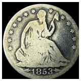 1853 Arrows Seated Liberty Half Dollar NICELY CIRC